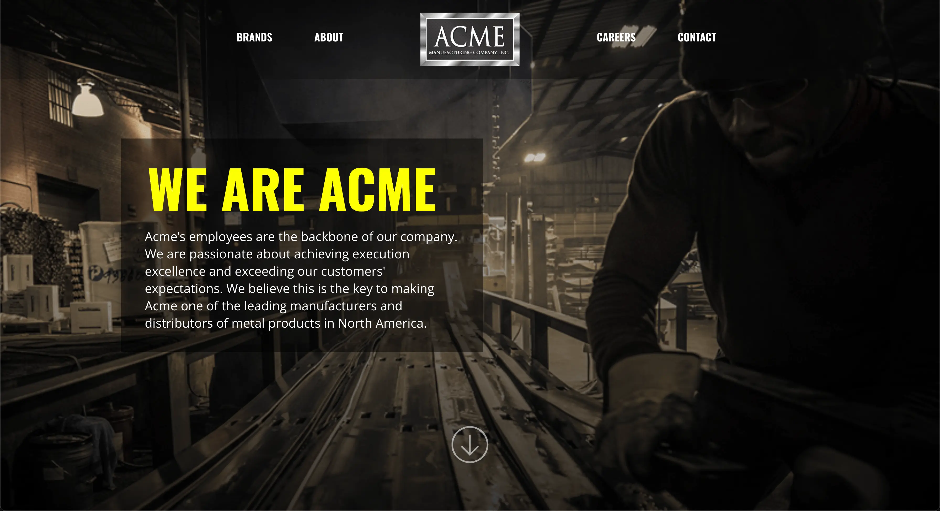 Acme Manufacturing Company Site Preview Image