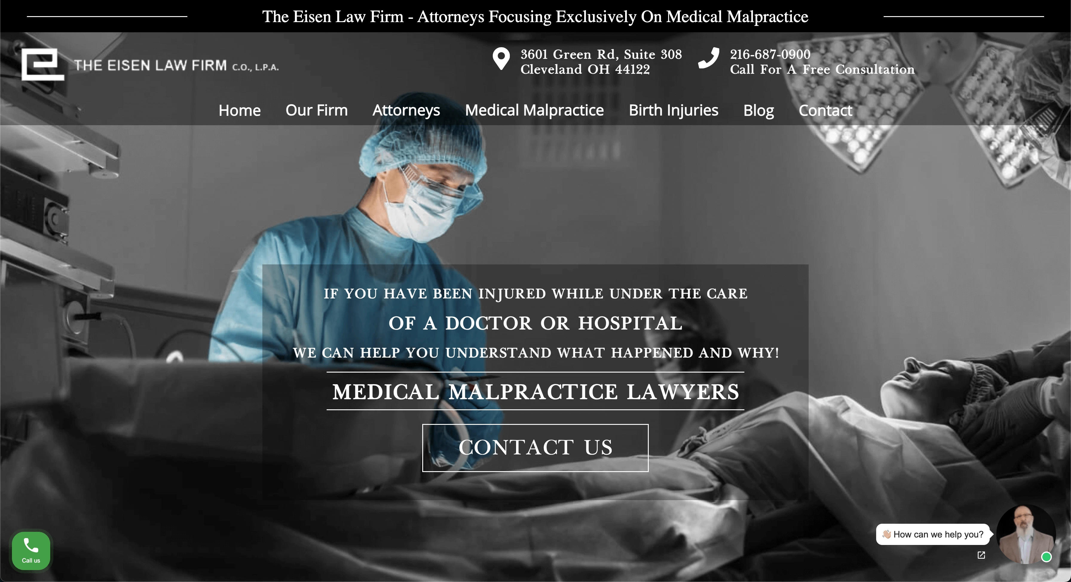 Eisen Law Firm Site Preview Image